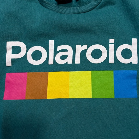 Vintage Style Polaroid Color-block Sweatshirt, Women's Large - Picture 4 of 5